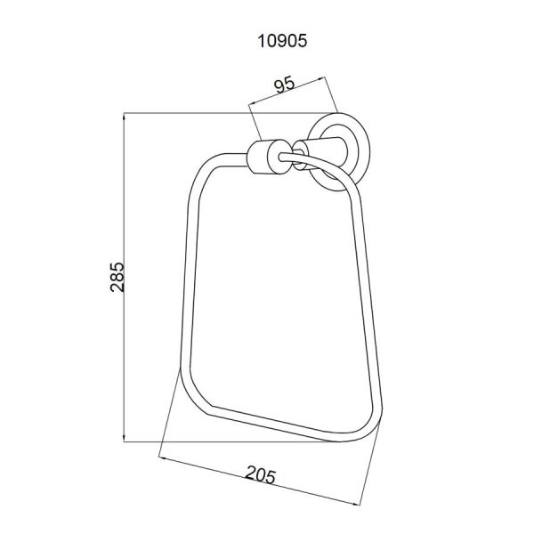 Полотенцедержатель Boheme Murano хром 10905-CR